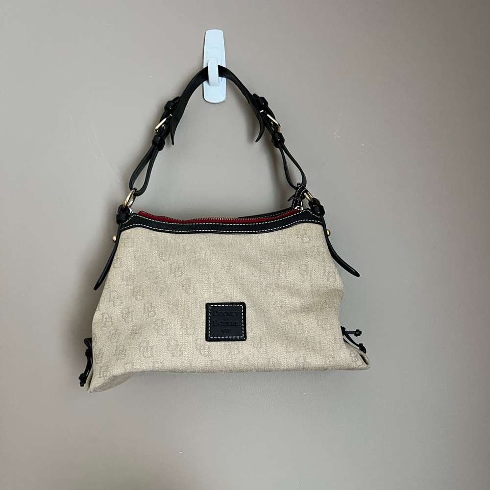 Dooney & Bourke Canvas Heart Logo Hobo Bag